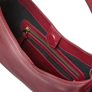 Bruno Magli Handbags^Cora Mini Hobo Wine Nappa Leather Wine Leather