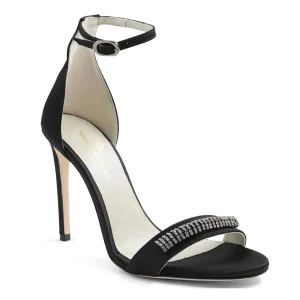 Bruno Magli Pumps^Estelle Embellished Open-Toe Heel Black Satin
