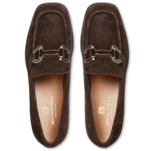 Bruno Magli Flats & Loafers^Natalie Square Toe Loafer Brown Suede