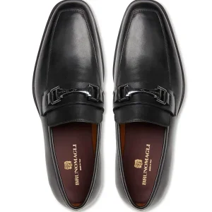 Bruno Magli Dress Shoes^Raging Bit Leather Loafer Black