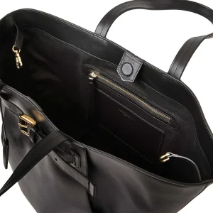 Bruno Magli Handbags^Tessa Black Calf Tote Black Leather