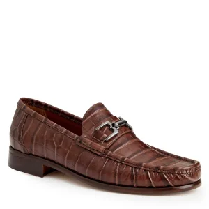 Bruno Magli Dress Shoes^Trieste Classic Moccasin- Brown Croc Brown Croc-Print Leather